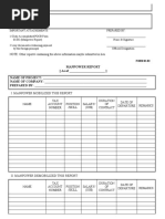 Monitoring Forms For Manpower Service Contract - 0