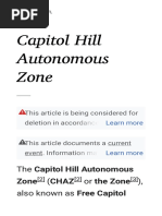 The Capitol Hill Autonomous Zone (Chaz or The Zone), Also Known As Free Capitol