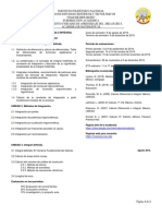 Programa - Cálculo Integral PDF