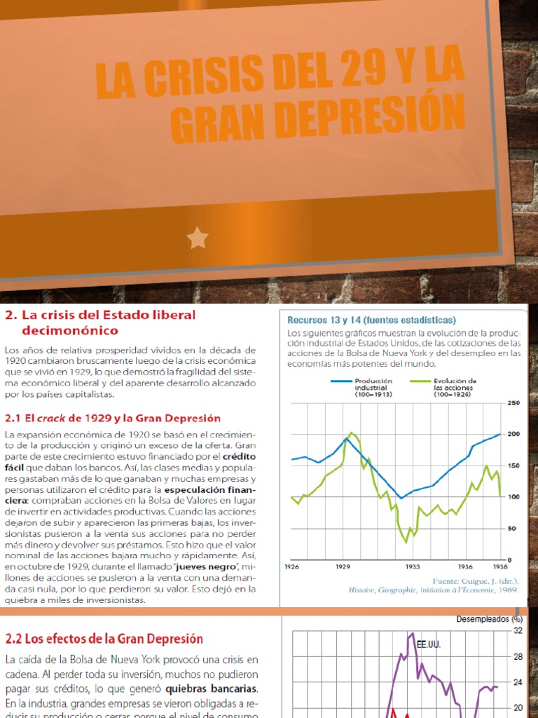 LA Crisis Del 29 y La Gran Depresión | PDF