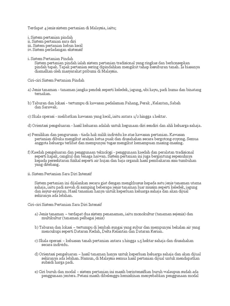 Terdapat 4 Jenis Sistem Pertanian Pdf