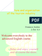 The Structure and Organization of The Tourism Industry: Domiscse András 2. Évf. V/I