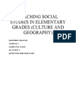 Teaching Social Studies in Elementary Grades (Culture and Geography)