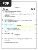 Maths Previous Year Question Paper 7