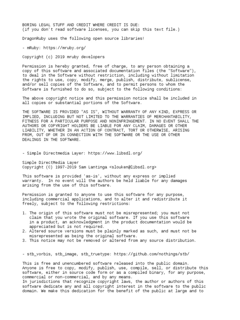 Open Source Licenses PDF Copyright Tort