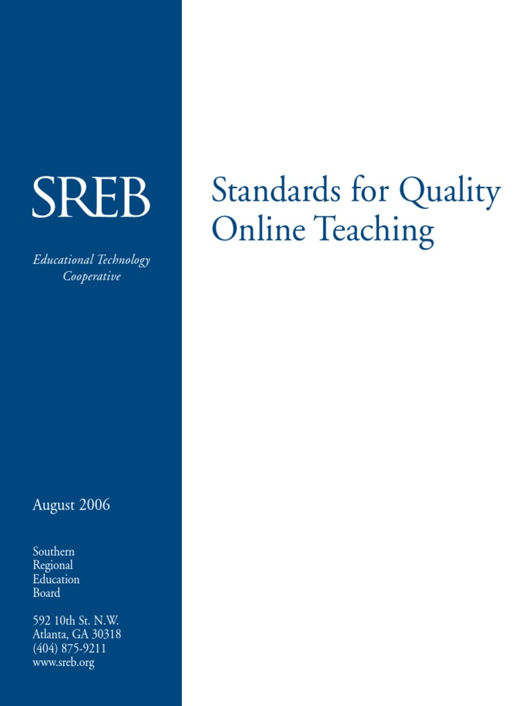 Standards for Quality Online Teaching | PDF | Educational Assessment ...
