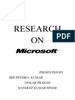 Research On Microsoft Corp Ration