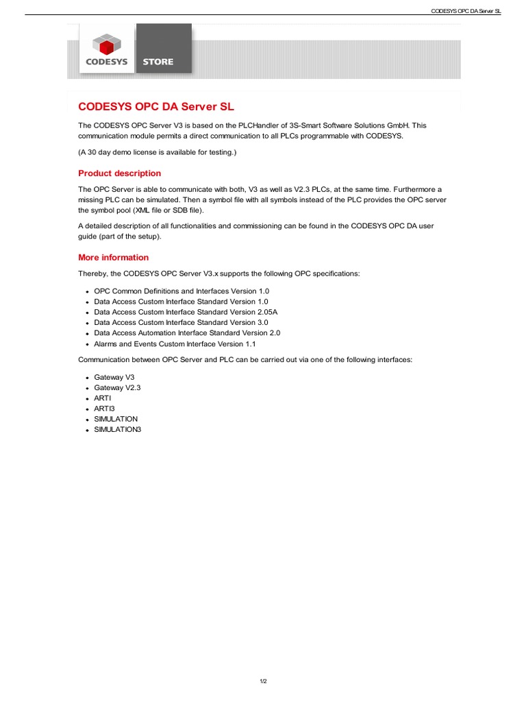CODESYS OPC DA Server Overview | PDF | Programmable Logic Controller ...