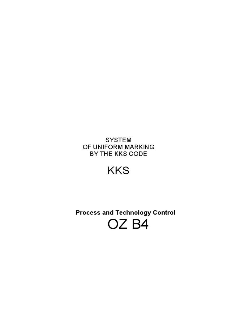 KKS Code Uniform Marking System | PDF | Control System | System