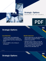 Strategic Options: Identified by The Sub-Committee