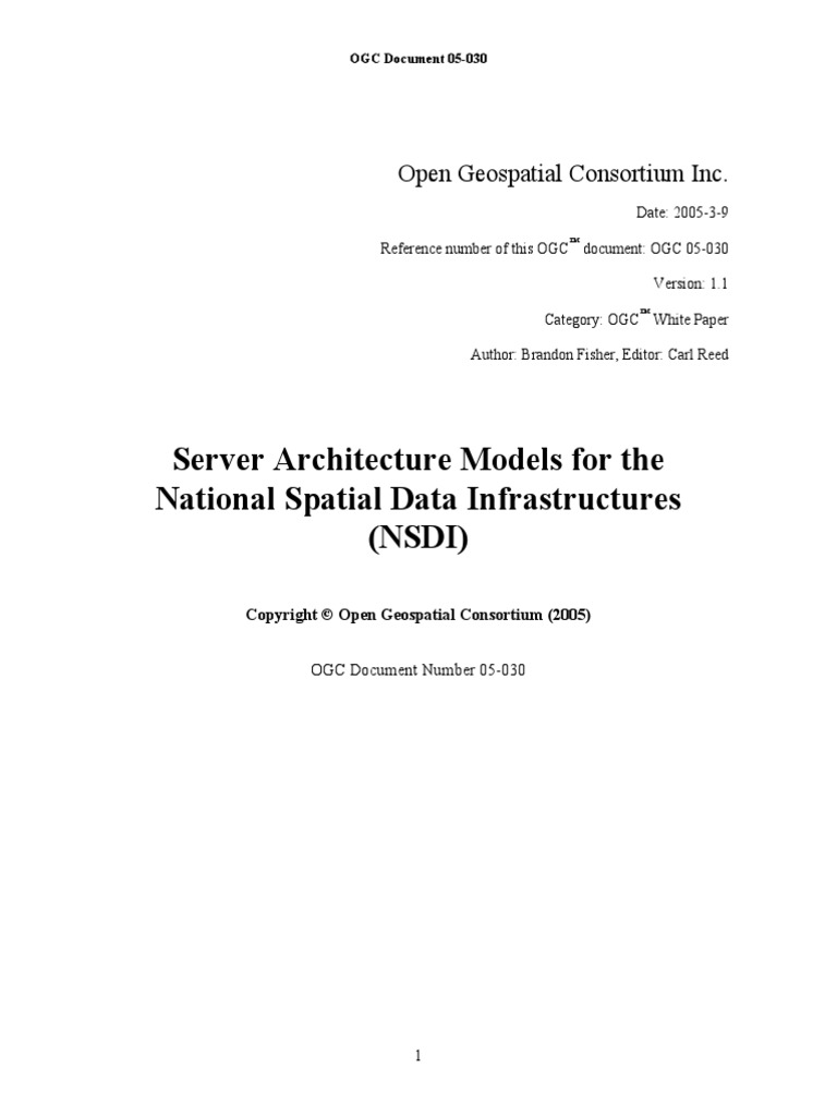 NSDI Server Architecture Models PDF | PDF | Geographic Information ...
