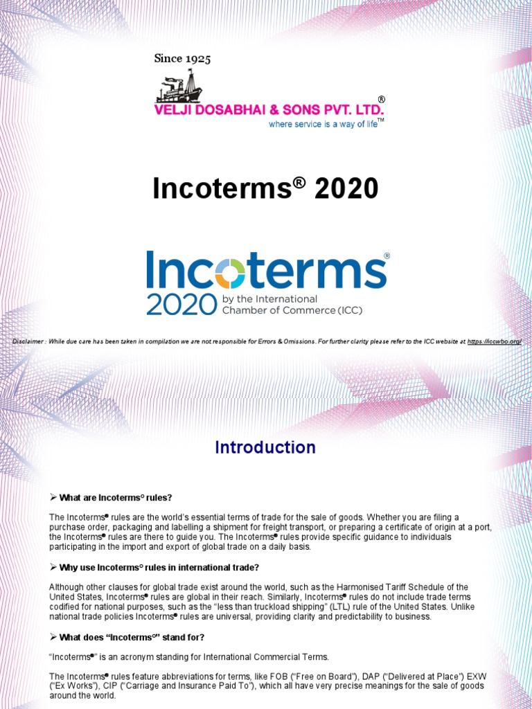 Incoterms Business Process Economies