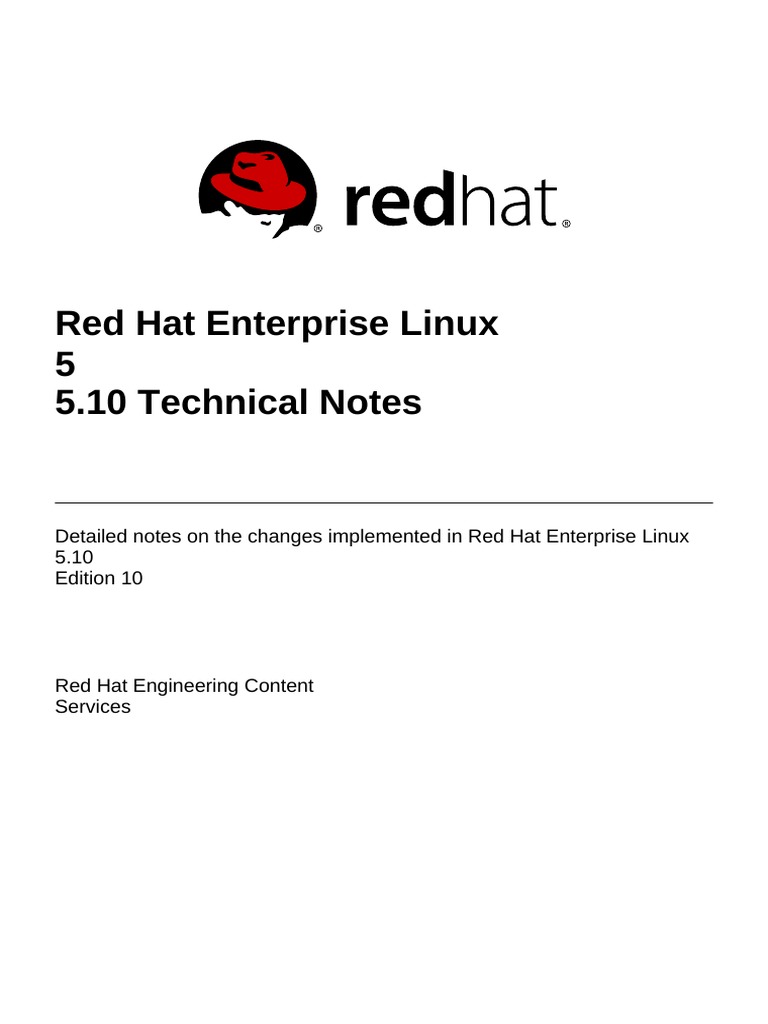 Red Hat Enterprise Linux-5-5.10 Technical Notes-en-US | PDF | Linux ...