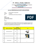Pt. Benua Pudel Perkasa: Daftar Permintaan Alat Safety Dan Elektronik