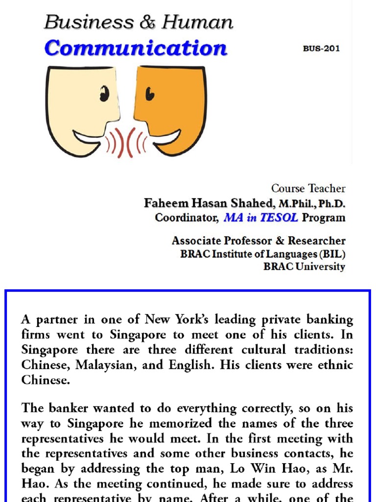 Day 1 Buscom Basics Updated Summer 19 Pdf Social Psychology