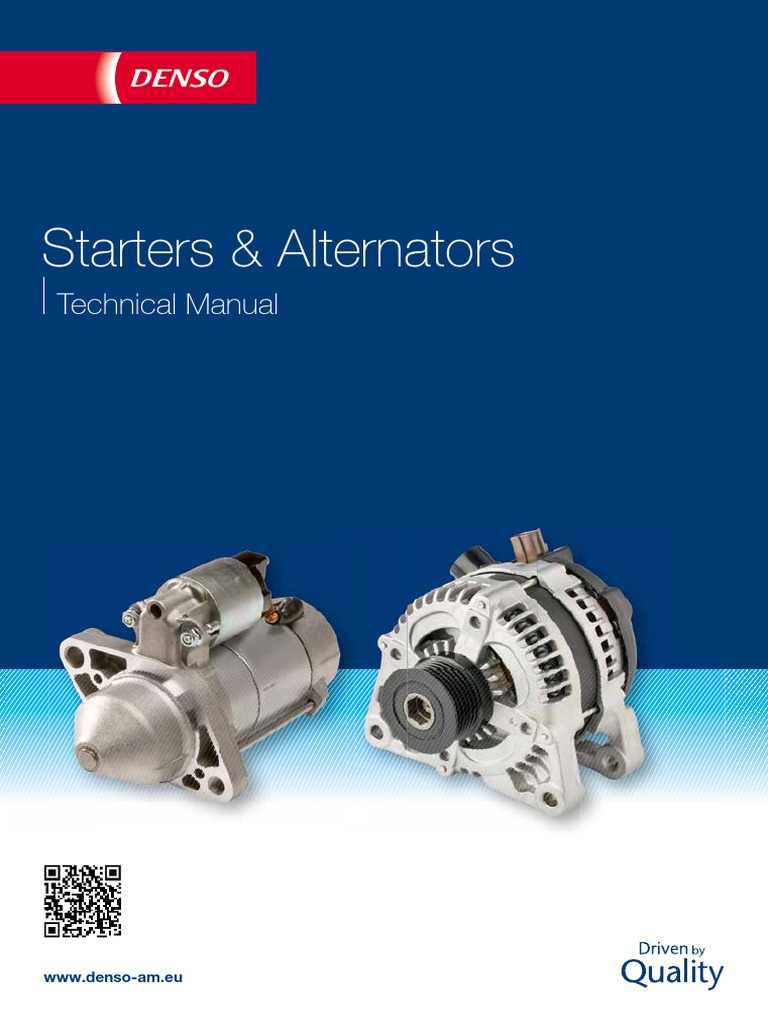 DENSO Starters & Alternators Manual | PDF | Electric Motor | Gear