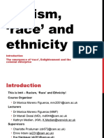 Racism, Race' and Ethnicity: The Emergence of Race', Enlightenment and The Colonial Enterprise