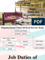 Duties and Responsibilities of Food Service Team 2