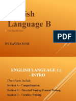 English Language B: by Ramisa Rose