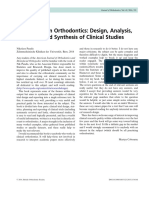 Biostatistics in Orthodontics: Design, Analysis, Reporting and Synthesis of Clinical Studies