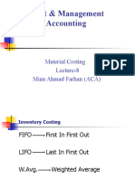 Cost & Management Accounting: Material Costing Lecture-8 Mian Ahmad Farhan (ACA)