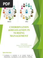 COORDINATION AND DELEGATION IN NURSING MANAGEMENT