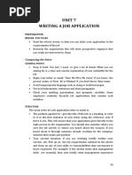 Unit 7 Writing A Job Application: Preparation