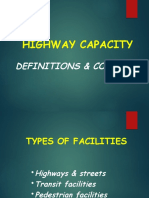 Highway Capacity: Definitions & Concepts