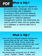 What Is SQL?