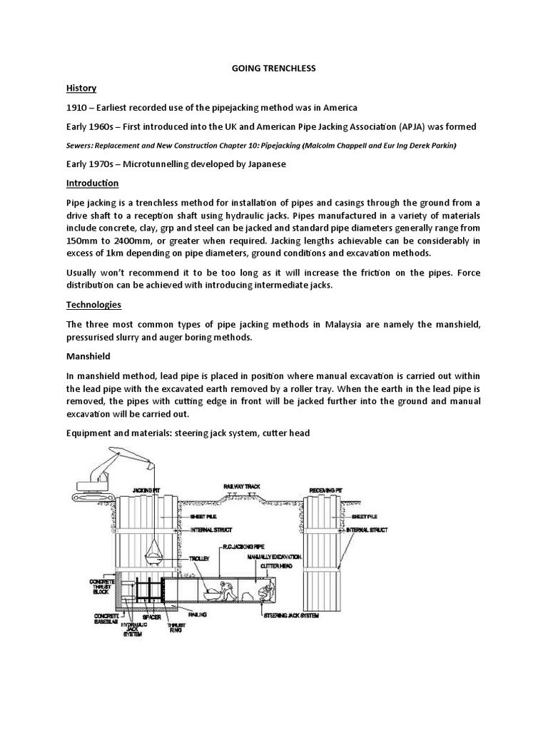 Pipe Jacking Techniques and Benefits | PDF | Pipe (Fluid Conveyance ...
