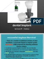 Dental Implant Lecture #1: History of Success Rates