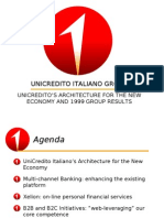 Unicredito Italiano Group: Unicredito'S Architecture For The New Economy and 1999 Group Results