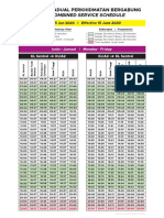 Combined Service Schedule: Jadual Perkhidmatan Bergabung