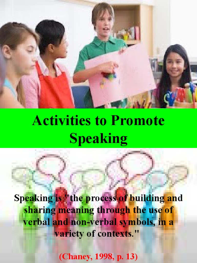Activities To Promote Speaking | PDF | English As A Second Or Foreign ...