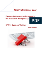 CPW4 Business Writing WRT401 Learner Workbook V1.4