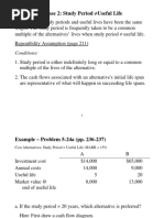 Section 5.5 Case 2: Study Period Useful Life: Conditions