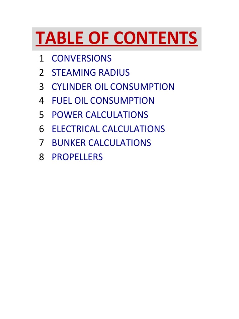 Engine Formulas PDF Fuel Oil Horsepower