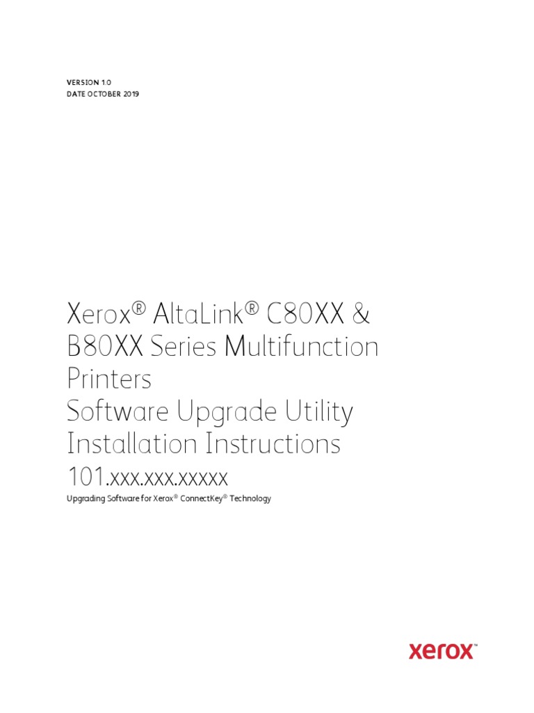 Xerox Altalink C80Xx & B80Xx Series Multifunction Printers Software ...