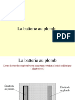 La Batterie Au Plomb Electrode en Plomb Solution Concentree Dacide Sulfurique 2 H So 4 2 Deux Electrodes en Plomb Sont Dans Une Solution Dacide