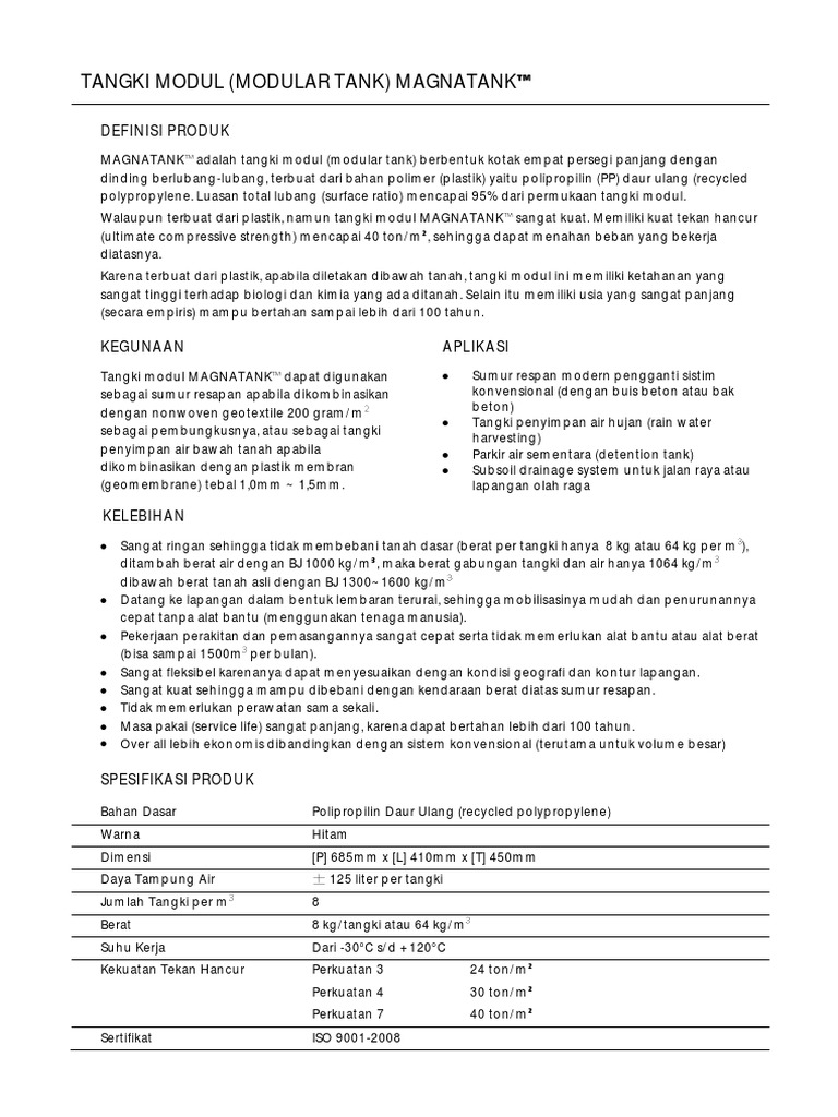 Spec Tender MAGNATANK PDF