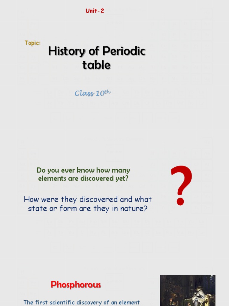 Evolution of the Periodic Table | PDF | Periodic Table | Chemical Elements