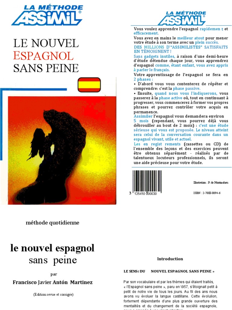 Assimil Espagnol Sans Peine Le Livre Pdf Accent Tonique Langue Espagnole