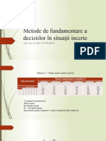 Metode de Fundamentare A Deciziilor Incerte