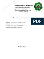 Preguntas 2 de Procesamiento de Alimentos