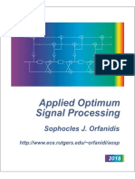 Applied Optimum Signal Processing. Orfanidis. 2018