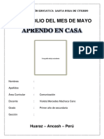 Portafolio Del Mes de Mayo - Primer Año - Comunicación PDF