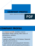 Company Profile: Eng042L-English For The Workplace 2
