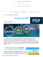 Grupos en NIIF