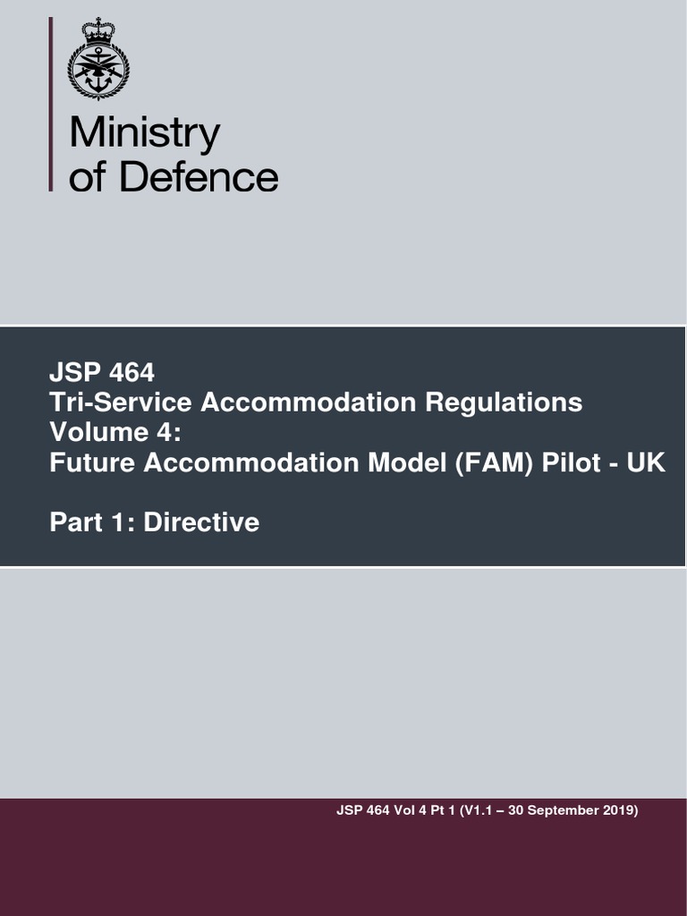 JSP 464 TriService Regulations Future