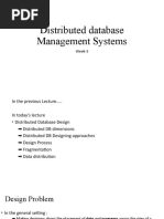 Distributed Database Management Systems: Week-3